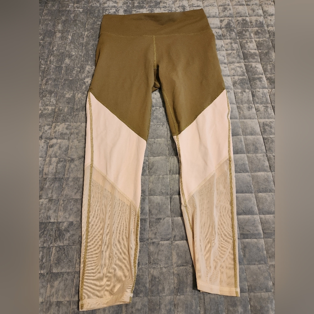 Fabletics Olive and Beige Leggings